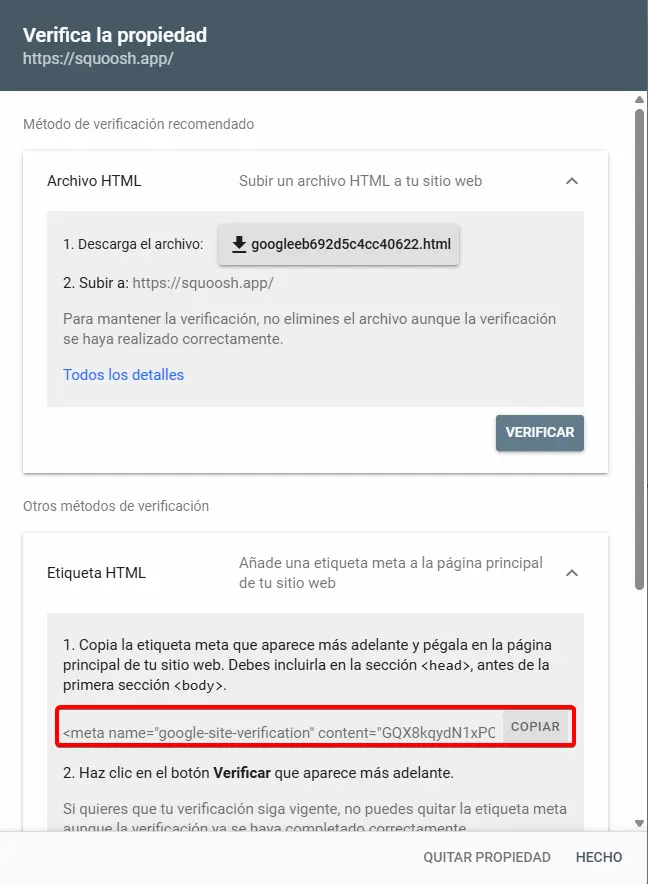 Imagen de la carpeta datos en google drive.