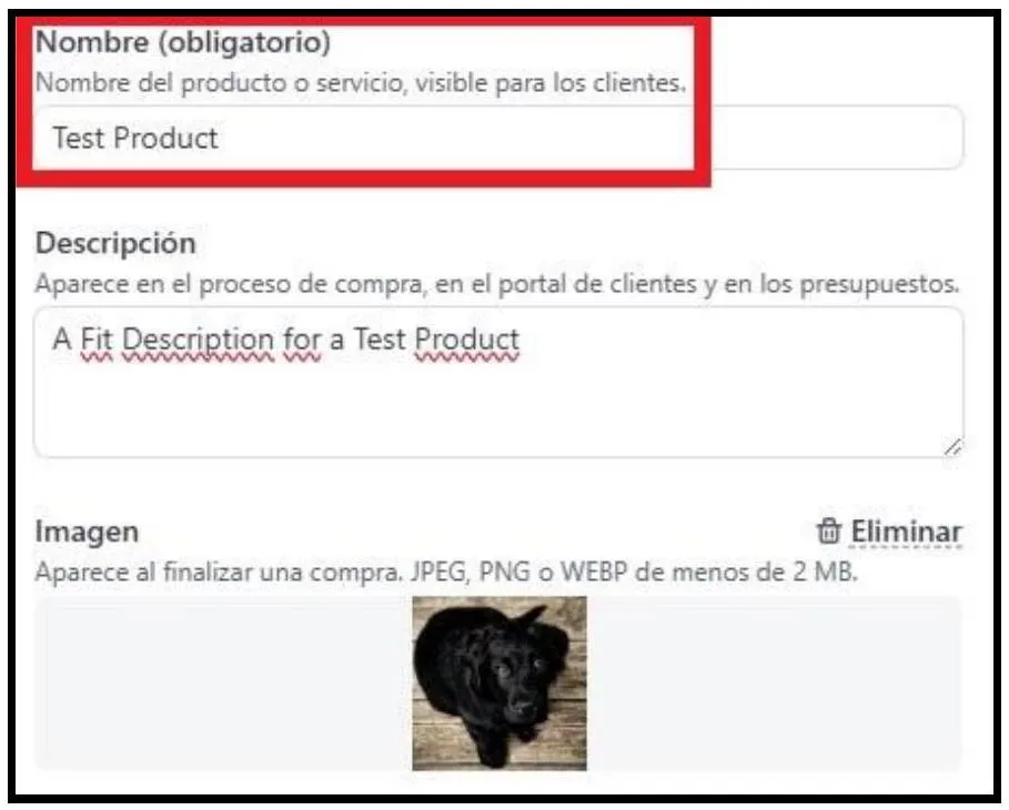 Imagen del dashboard de Stripe.