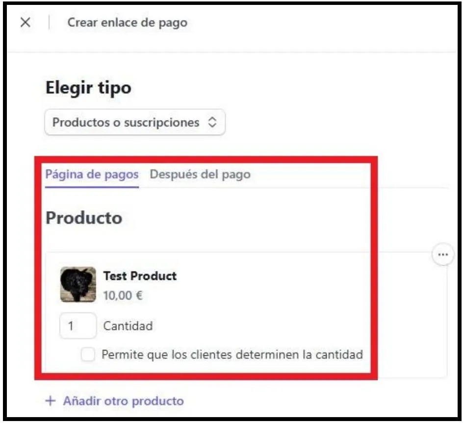 Imagen del dashboard de Stripe.